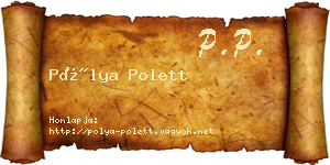 Pólya Polett névjegykártya
